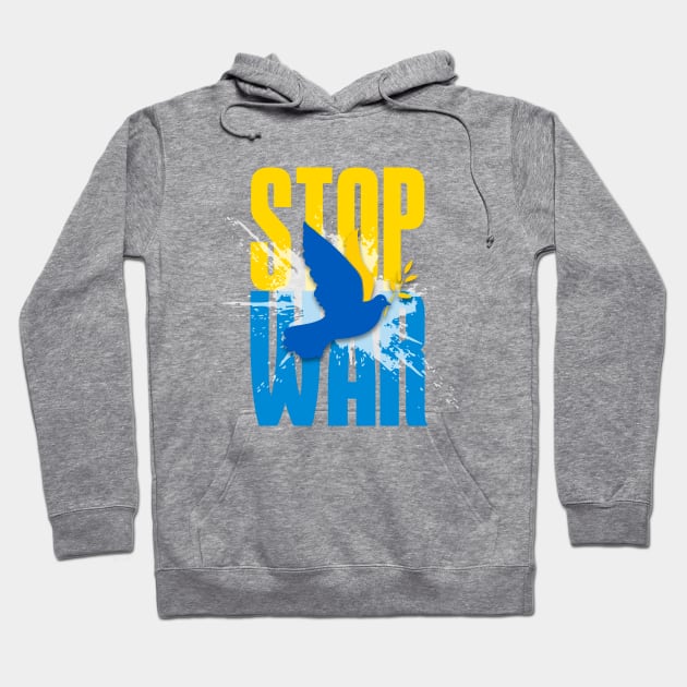 Stop War! Stop the Ukraine War! Hoodie by Puff Sumo